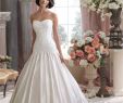 Satin Fitted Wedding Dress Fresh Fitted Ball Gown Strapless Satin Lace Wedding Dress with
