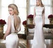 Satin Fitted Wedding Dress Luxury Cheap Justin Alexander 2015 Sheath Ivory Fitted Satin Wedding Dresses Jewel Backless Short Cap Sleeve Beading Wedding Gowns Custom Cheap Fy217 as Low