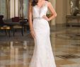Scalloped Lace Wedding Dresses Elegant Style 8853 Lace and Beaded Illusion Back Wedding Dress