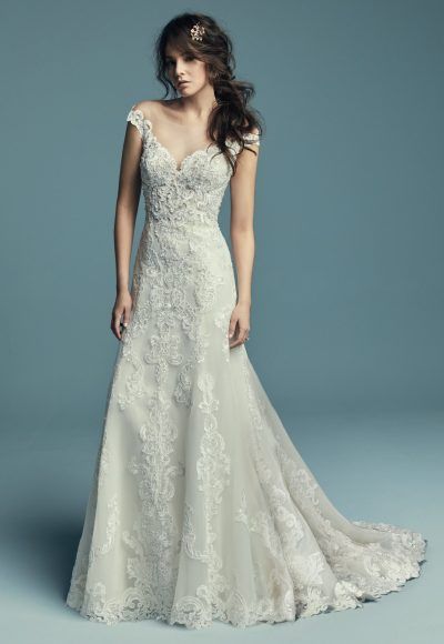 Scalloped Lace Wedding Dresses Luxury F the Shoulder Scalloped Sweetheart Neckline Lace A Line
