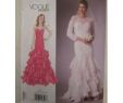 Sears Wedding Dresses Plus Size New Vogue Patterns Vogue 1495 Wedding Dress Bridal Prom Gown