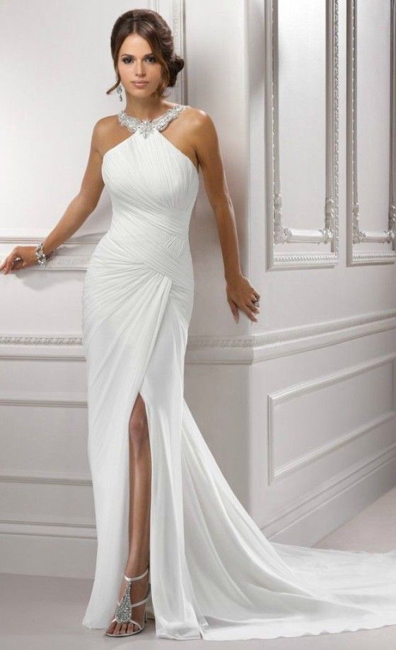 2nd wedding gowns unique simple elegant halter wedding dress for older brides over 40 50 60