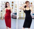 Sheath Style Dress Lovely 3 Sizes Summer 2019 Korean Y Women Night Show Dresses Splitting Sleeveless Sling Backless Short Skirt Qc0143