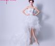 Short Beaded Wedding Dress Fresh Beauty Emily Y Short asymmetrical White Wedding Dresses