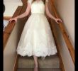 Short Beaded Wedding Dress New Discount 2018 Bohemian Tea Length Wedding Dresses Beads Sheer Short Sleeves V Neck A Line Vintage Lace Country Modest buttons Boho Bridal Gowns Cheap