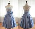 Short Blue Wedding Dress Awesome Short Blue Wedding Dress Knee Length Bridesmaid by