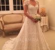 Short Bride Dresses New Sweetheart Ball Gown Wedding Dresses Lace Short Sleeves Court Train
