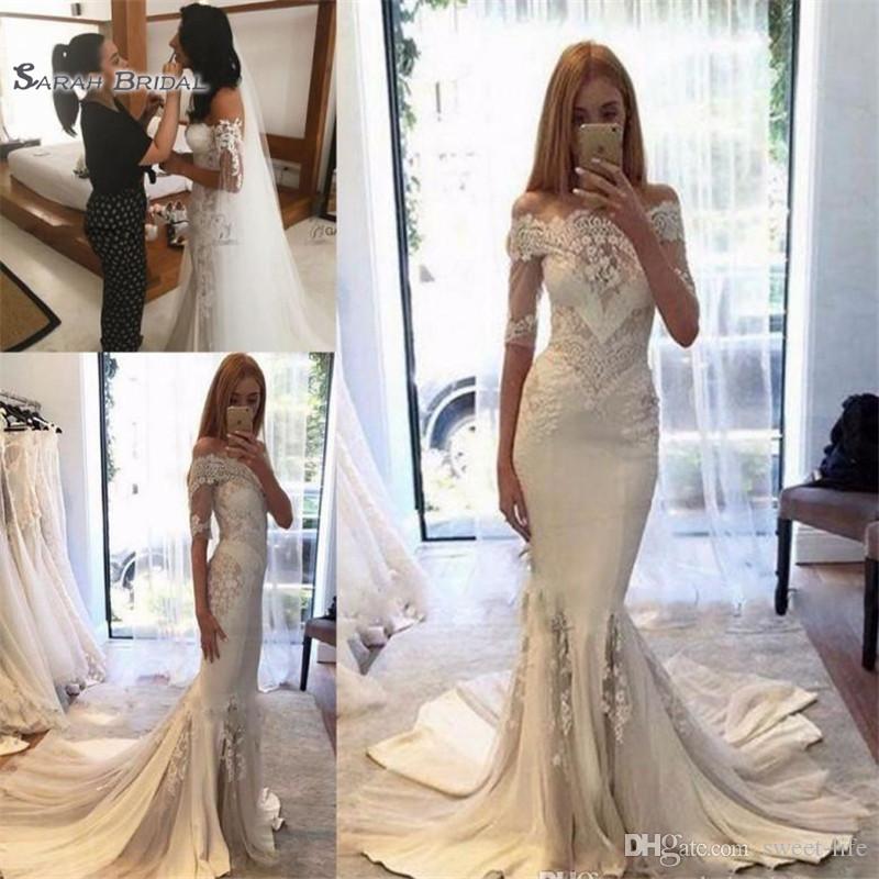 2019 off shoulder mermaid wedding dresses