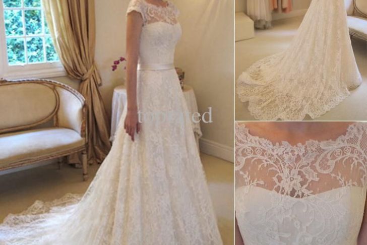 Short Ivory Wedding Dress Beautiful Details About New White Ivory Lace Applique Wedding Dress