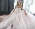 Short Off White Wedding Dress Luxury Discount 2018 New Elegant F Shoulders A Line Wedding Dresses Sheer Long Sleeves Lace Appliqued Tulle Long Chapel Train Bridal Gowns for Weedings