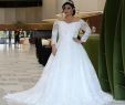 Short Plus Size Wedding Dresses Lovely Discount Long Sleeves Lace Wedding Dresses Plus Size with Beaded Appliques F Shoulder Sweep Train Tulled A Line Wedding Bridal Gowns A Line Dresses