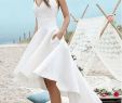 Short Simple Wedding Dresses Luxury Simple Spaghetti Straps V Neck High Low Short Prom Dress
