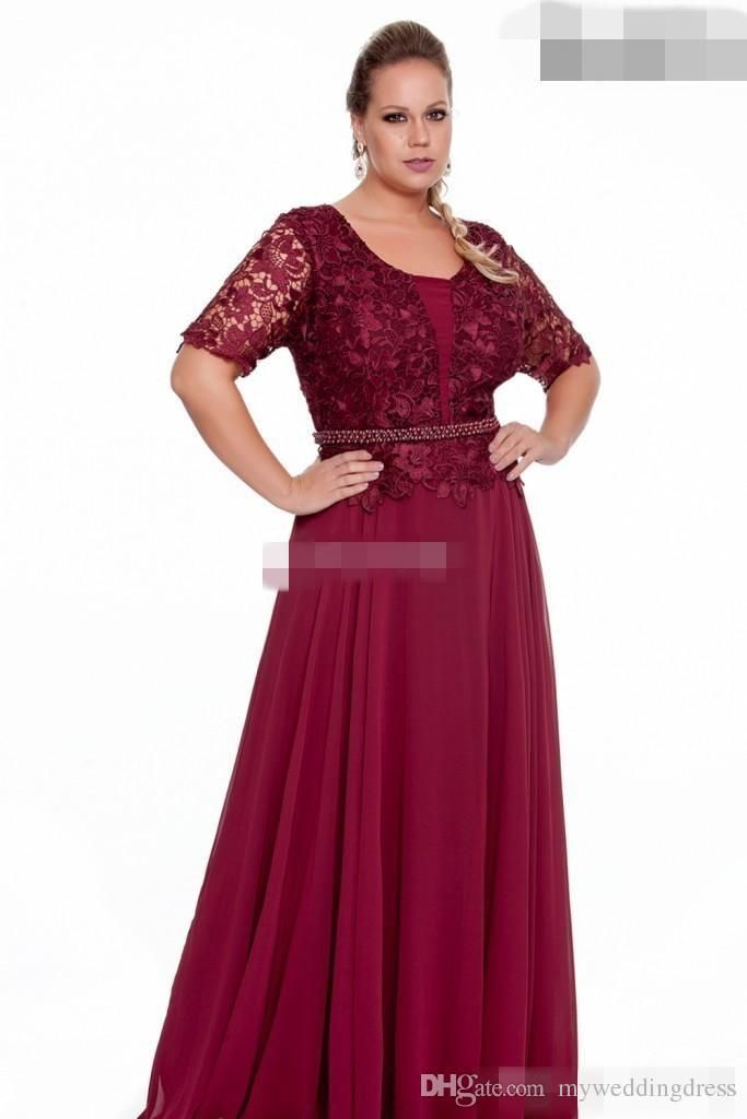 Short Sleeve Dresses for Wedding Guests Best Of Burgundy Plus Size Mother the Bride Dresses with Short