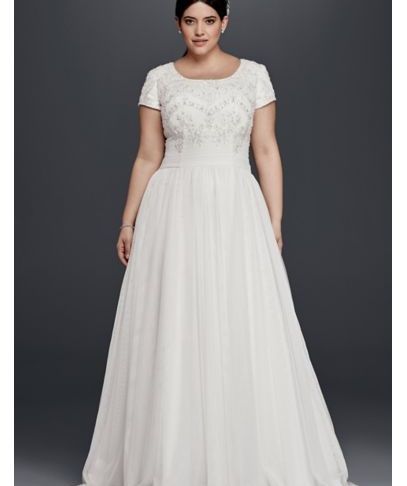 Short Wedding Dresses Plus Size Best Of Modest Short Sleeve Plus Size A Line Wedding Dress Style