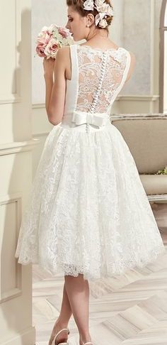 Short White Lace Wedding Dress Beautiful Short Wedding Dress Coab