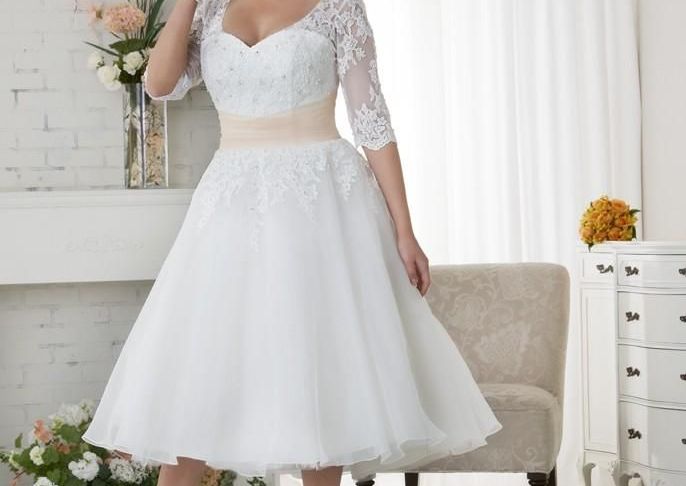 Short White Wedding Dresses Plus Size Best Of Discount Elegant Plus Size Wedding Dresses A Line Short Tea