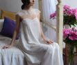 Silk and Lace Inspirational Long Silk Bridal Nightgown with Lace F2 Bridal Lingerie