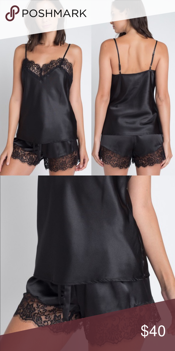 Silk and Lace Inspirational New In Silk N Lace Cami Set In Black Beautiful and Elegant