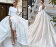 Silk Satin Wedding Dress Elegant New Simple Satin Ball Gown Wedding Dresses 34 Long Sleeves Backless Ball Gown Court Train Custom Made Bridal Gowns Bridal Gowns Canada 2019 From