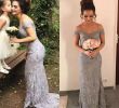 Silver Bridal Dresses Luxury Exquisite 2018 Silver Lace F the Shoulder Mermaid Wedding Dresses with Beads Crystals Long Bridal Gowns Custom Made From China En Beautiful