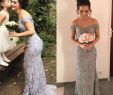 Silver Bride Dress Elegant Exquisite 2018 Silver Lace F the Shoulder Mermaid Wedding Dresses with Beads Crystals Long Bridal Gowns Custom Made From China En Beautiful