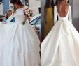 Simple A Line Wedding Dresses Unique Simple Cheap Wedding Dresses 2018 New Fashion Satin A Line Long Sleeves Backless Wedding Dress Y Bridal Gowns