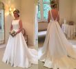 Simple Affordable Wedding Dresses Awesome Discount Simple Ivory Wedding Dresses A Line Spaghetti Strap Backless Wedding Gowns Chapel Train Bow formal Women Bridal Dresses Brautkleider 2018