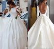 Simple Affordable Wedding Dresses New Simple Cheap Wedding Dresses 2018 New Fashion Satin A Line Long Sleeves Backless Wedding Dress Y Bridal Gowns