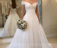 Simple Aline Wedding Dresses Best Of Simple F the Shoulder A Line Wedding Dresses Bw