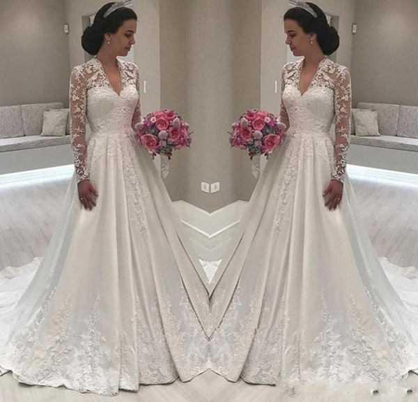 Simple Bride Unique Discount Modest Simple A Line Cheap Wedding Dresses Lace