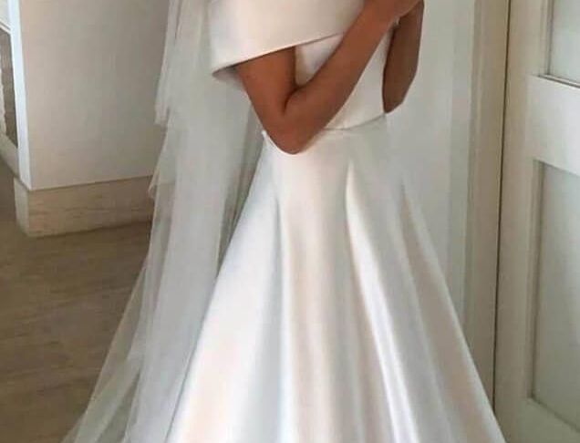 Simple Colored Wedding Dresses Inspirational F the Shoulder Modest Simple Wedding Gowns