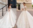 Simple Court Wedding Dresses New 2018 Long Sleeves Ball Gowns Wedding Dresses Modest Sheer Neckline Lace Appliques Bridal Gown Court Train Robe Mariage Simple Bridal Gowns Sleeveless