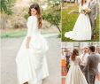 Simple Ivory Wedding Dress Fresh Discount Modest Design Country Wedding Dress 2018 Three Quarter Sleeve Satin Long A Line Spring Simple Style Garden Bridal Gowns Custom Made A Line