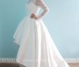 Simple Knee Length Wedding Dresses Luxury Long Sleeve White Lace Dress Knee Length Short Front Long
