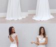 Simple Lace Wedding Dresses Fresh Simple A Line Beach Wedding Dresses Sheer Lace Appliques