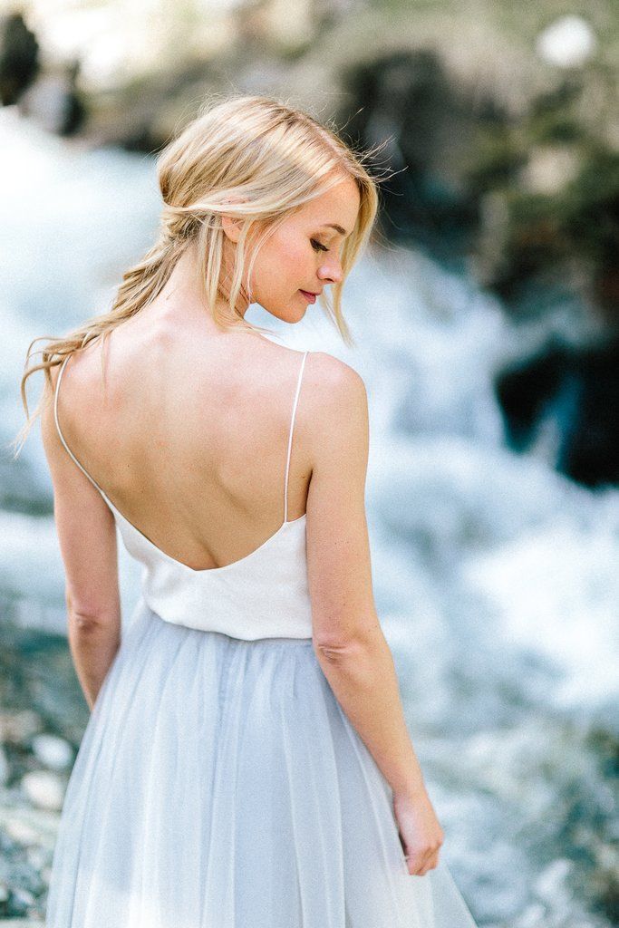 Simple Silk Wedding Dresses Awesome Simple Bridal top with Spaghetti Straps Made Of Pure Silk