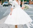Simple Wedding Dresses for Eloping Awesome Modest Wedding Dresses A Line V Neck Ankle Length Taffeta