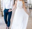Simple Wedding Dresses for Eloping Fresh Princess White Lace Tulle Halter Backless Beach Bridal