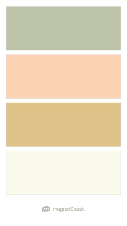 Simplybridal Lovely Sage Peach Gold and Ivory Wedding Color Palette Custom