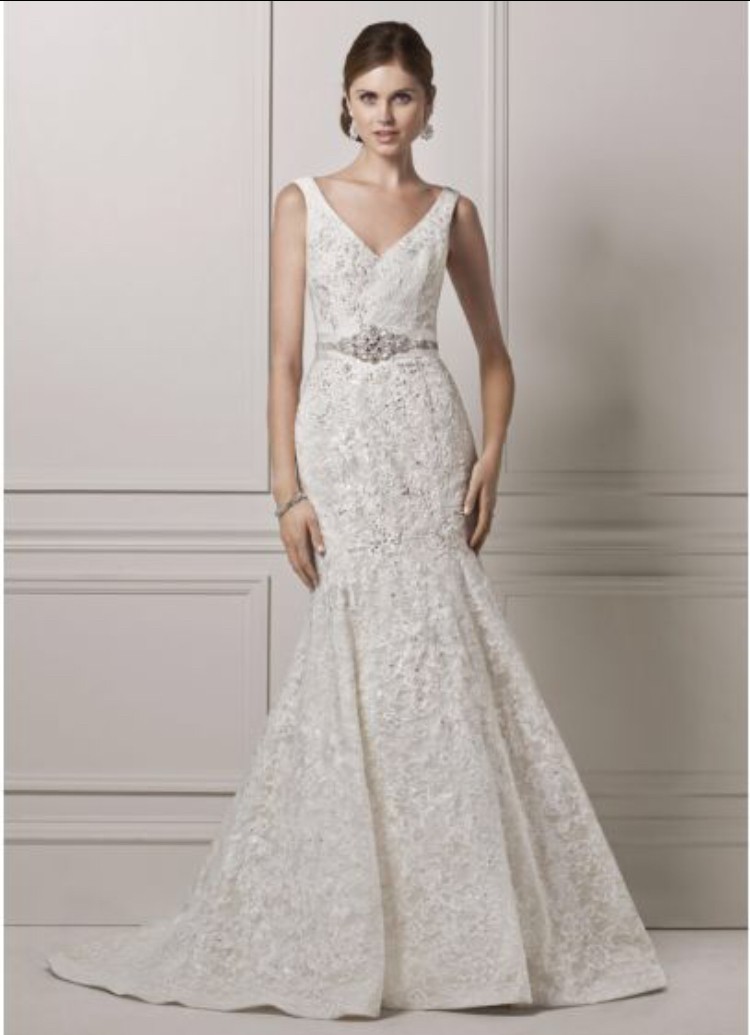 Size 22 Wedding Dresses Awesome Oleg Cassini Tank Lace and Deep V Wedding Dress Wedding Dress Sale F