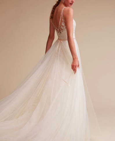 Size 6 Wedding Dress Beautiful Bhldn Cassia $900 Size 6