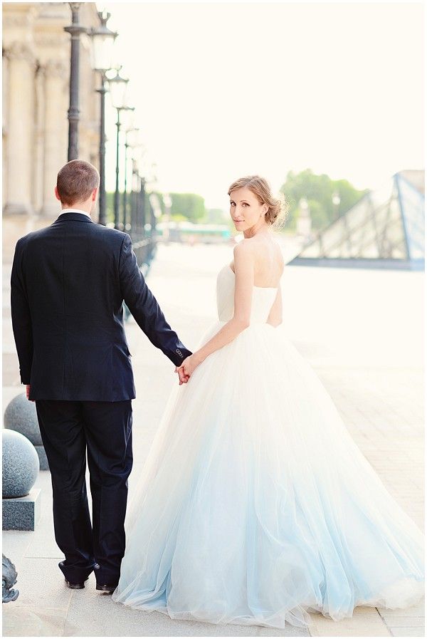 Sky Blue Wedding Dresses New Dreams E True On A Paris Honeymoon Photo Shoot