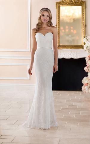 Sleek Wedding Dresses Luxury Sheath Long Full Lace Wedding Dress Simple Y Lace Bridal