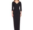 Slimming Dresses to Wear to A Wedding Unique Alex evenings Women S Slimming Long ¾ Sleeve Side Ruched