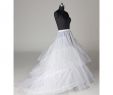 Slip for Wedding Dress Elegant Layers Tulle 3 Hoops Petticoat Crinoline for Dresses with Train Free Size Wedding Dresses Underskirt Petticoat Slip Cpa211