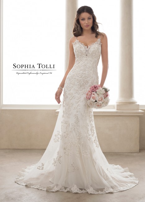 sophia tolli y turquoise spaghetti straps bridal dress 01 433
