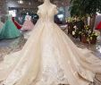 Sparkle Bridal Couture Lovely Shiny Lace Wedding Gowns Women Special Sleeves Big Round Neck Customized Sparkly Wedding Dresses Champagne Long Train 2019 Newest Design
