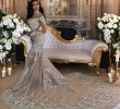 Sparkle Wedding Dresses Inspirational Sparkly High Neck Long Sleeve Mermaid Wedding Dresses 2017 Modest Dubai Arabic Lace Crystal Cathedral Train Fishtail Bridal Dress