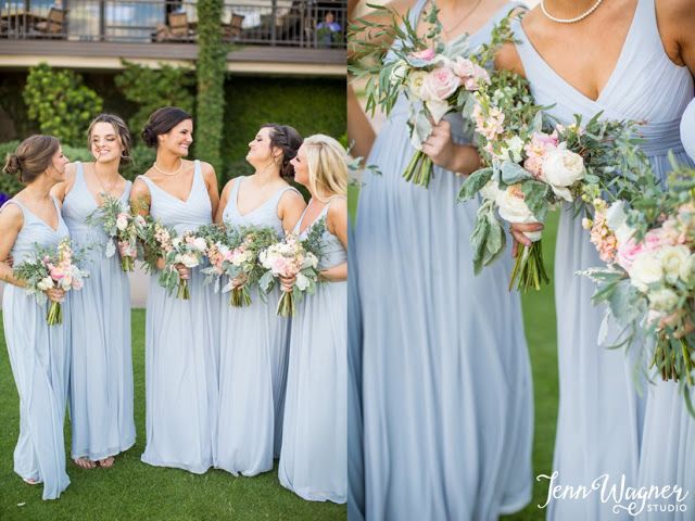 Steel Blue Bridesmaid Dresses Beautiful Matching Maids In Ice Blue A Hue that S Perfect All Year