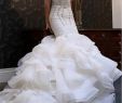 Strapless Corset Wedding Dress Unique Stunning Beaded Crystal Mermaid Wedding Dresses 2018 Sweetheart Tiered Tulle Chapel Train Corset Bridal Gowns Custom Made Wedding Gown Designers